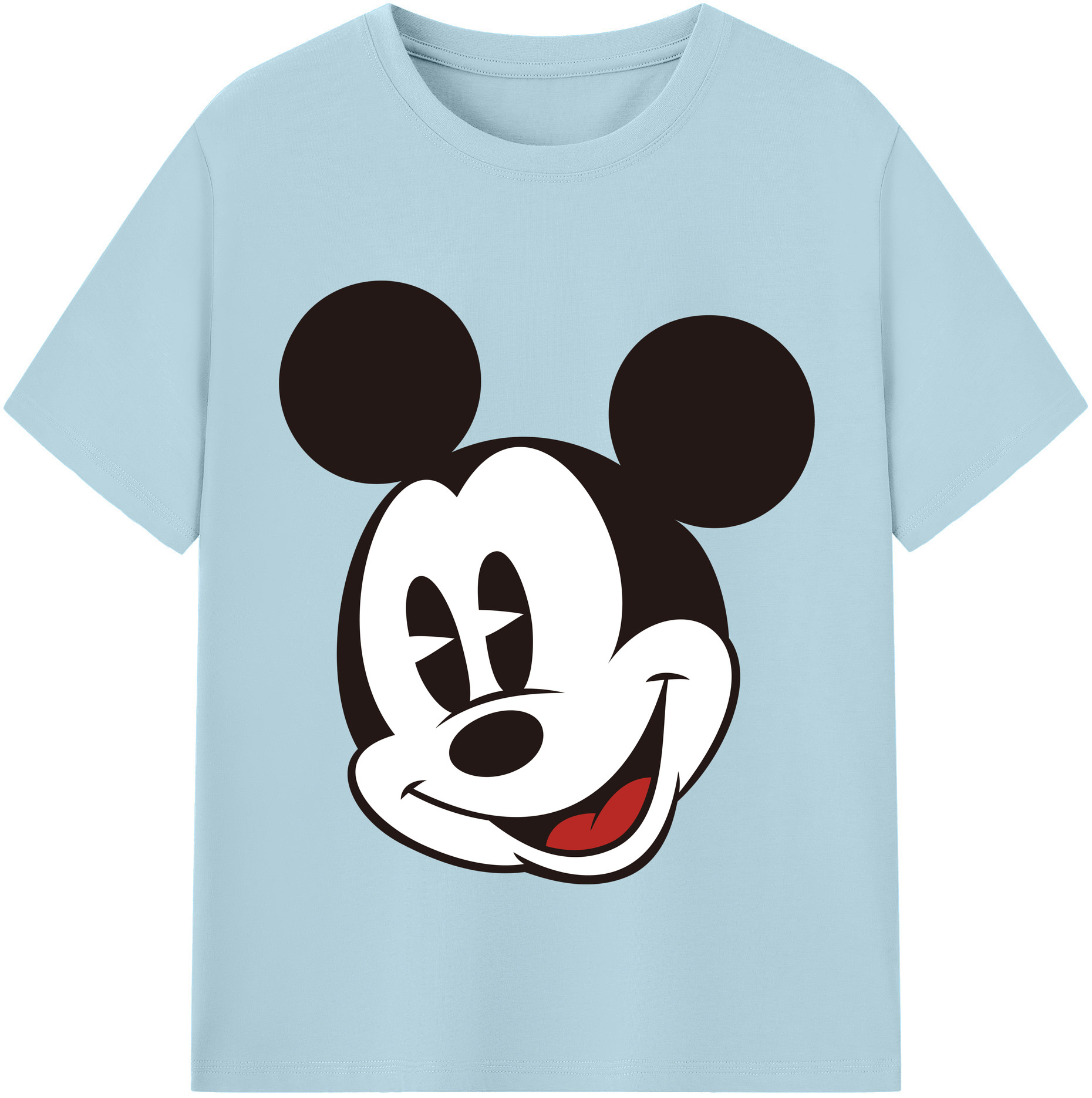 （画像用） ミッキーマウス Mickey Mouse 綿100％半袖Tシャツ（フロントプリント）